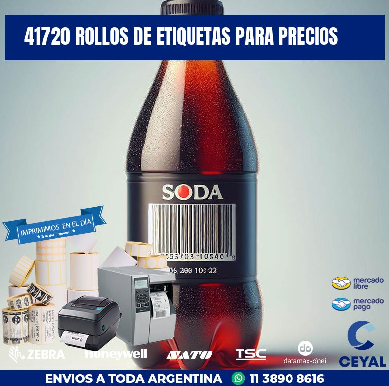 41720 ROLLOS DE ETIQUETAS PARA PRECIOS