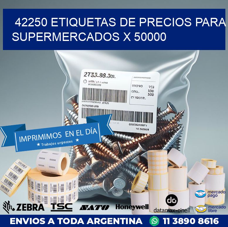42250 ETIQUETAS DE PRECIOS PARA SUPERMERCADOS X 50000