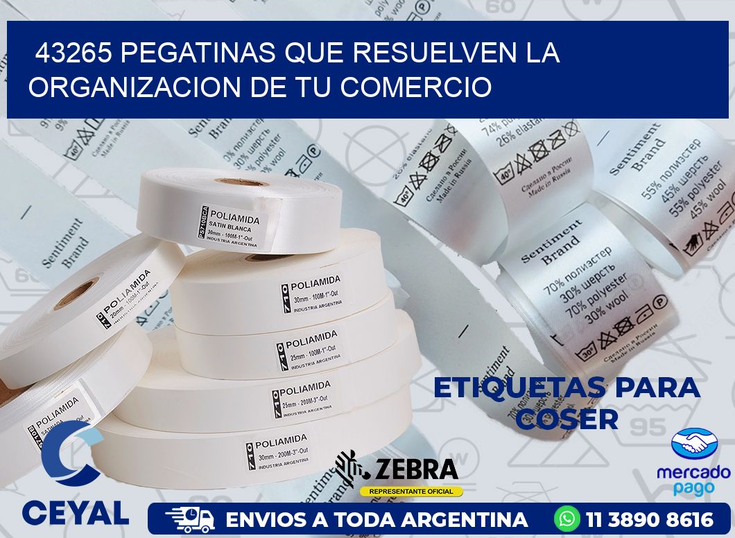 43265 PEGATINAS QUE RESUELVEN LA ORGANIZACION DE TU COMERCIO