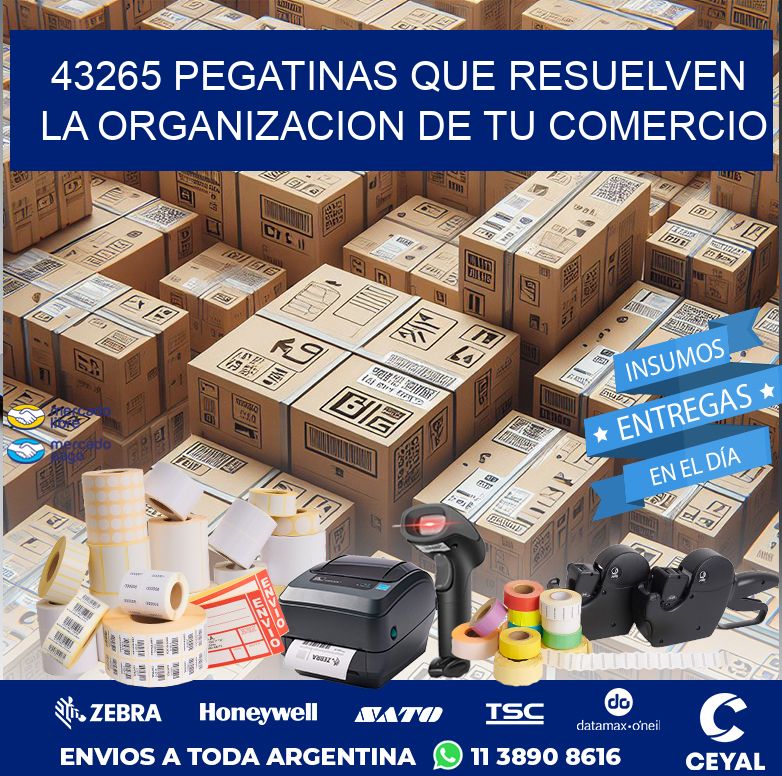 43265 PEGATINAS QUE RESUELVEN LA ORGANIZACION DE TU COMERCIO