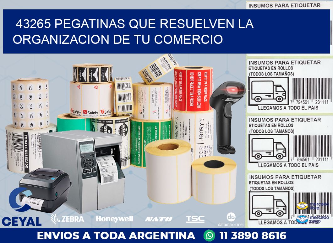 43265 PEGATINAS QUE RESUELVEN LA ORGANIZACION DE TU COMERCIO