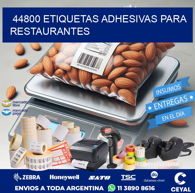 44800 ETIQUETAS ADHESIVAS PARA RESTAURANTES
