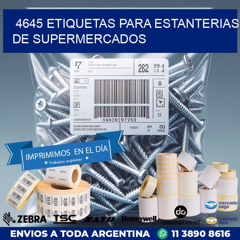 4645 ETIQUETAS PARA ESTANTERIAS DE SUPERMERCADOS
