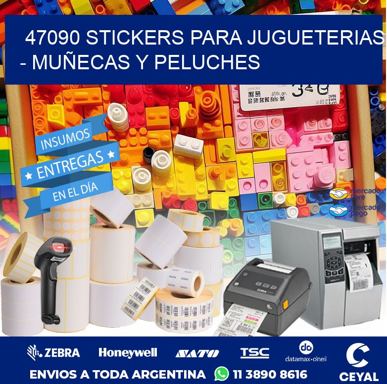 47090 STICKERS PARA JUGUETERIAS - MUÑECAS Y PELUCHES