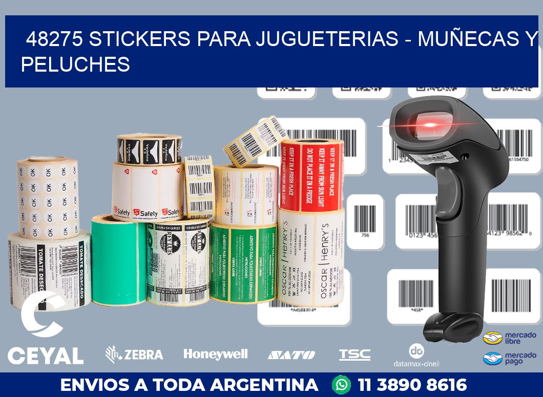 48275 STICKERS PARA JUGUETERIAS - MUÑECAS Y PELUCHES