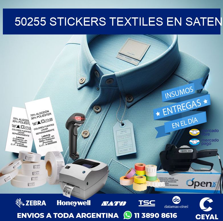 50255 STICKERS TEXTILES EN SATEN