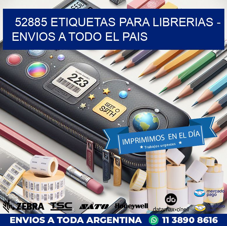 52885 ETIQUETAS PARA LIBRERIAS - ENVIOS A TODO EL PAIS