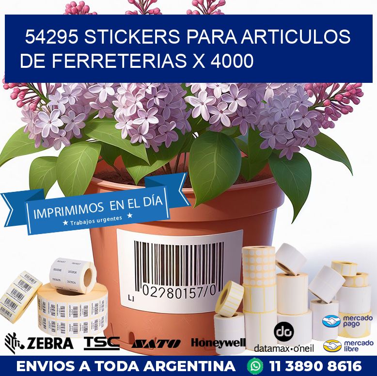 54295 STICKERS PARA ARTICULOS DE FERRETERIAS X 4000