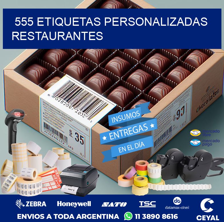 555 ETIQUETAS PERSONALIZADAS RESTAURANTES