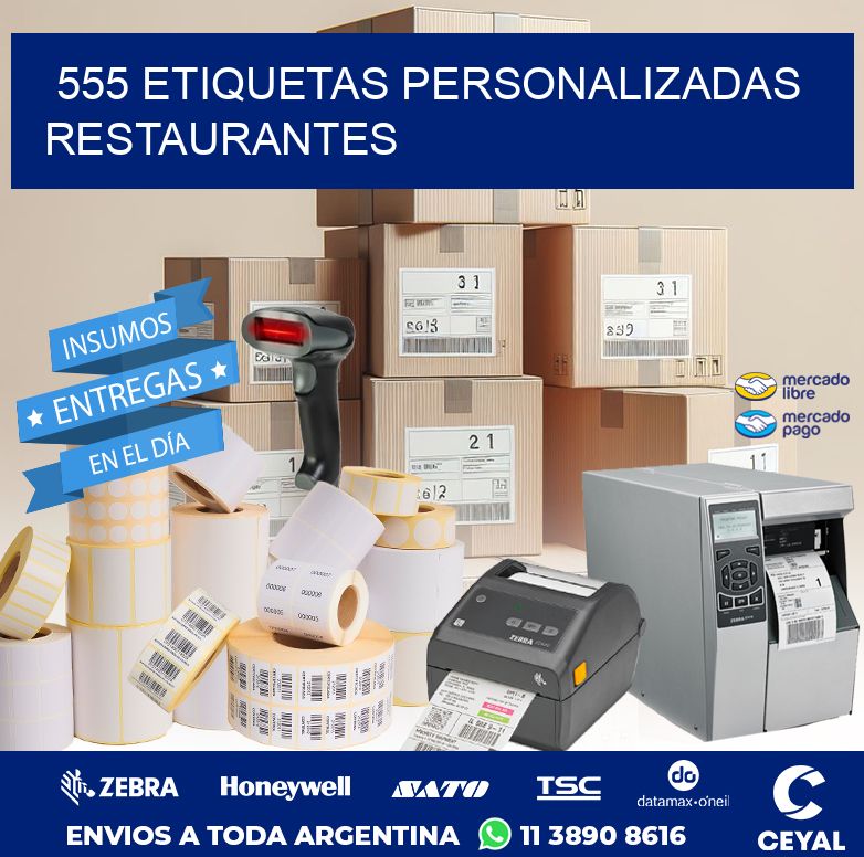 555 ETIQUETAS PERSONALIZADAS RESTAURANTES