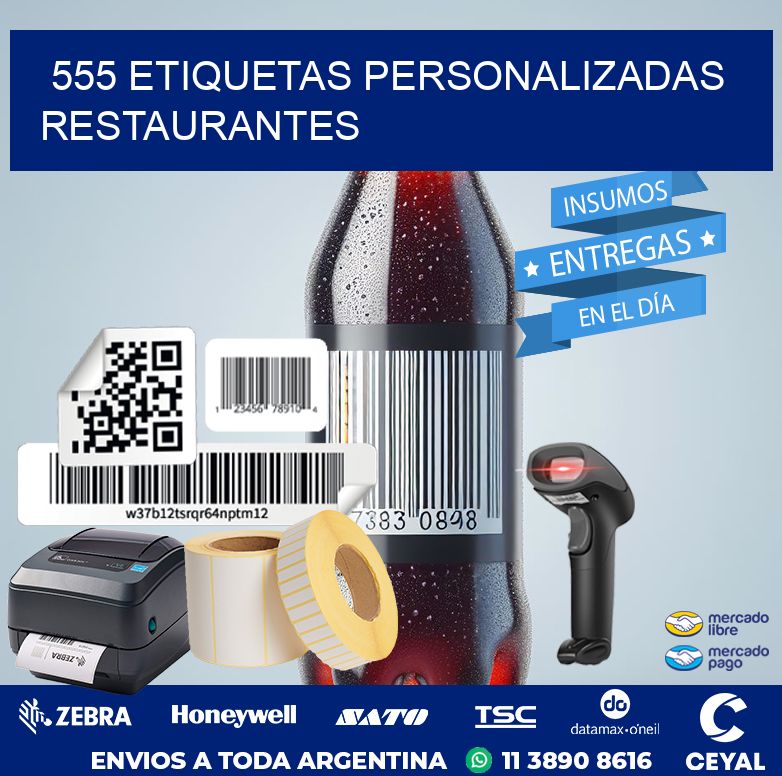 555 ETIQUETAS PERSONALIZADAS RESTAURANTES