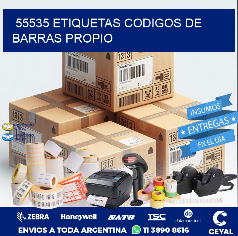 55535 ETIQUETAS CODIGOS DE BARRAS PROPIO