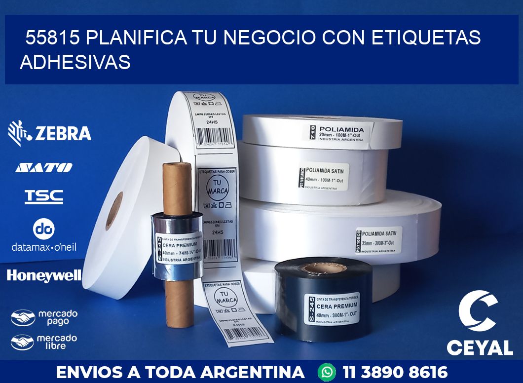 55815 PLANIFICA TU NEGOCIO CON ETIQUETAS ADHESIVAS