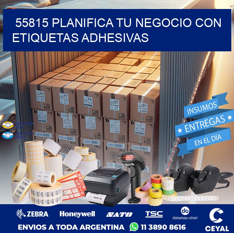 55815 PLANIFICA TU NEGOCIO CON ETIQUETAS ADHESIVAS