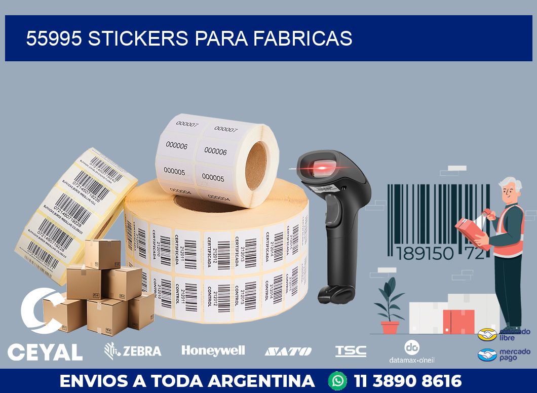 55995 STICKERS PARA FABRICAS