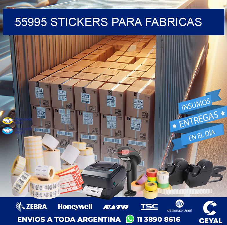 55995 STICKERS PARA FABRICAS