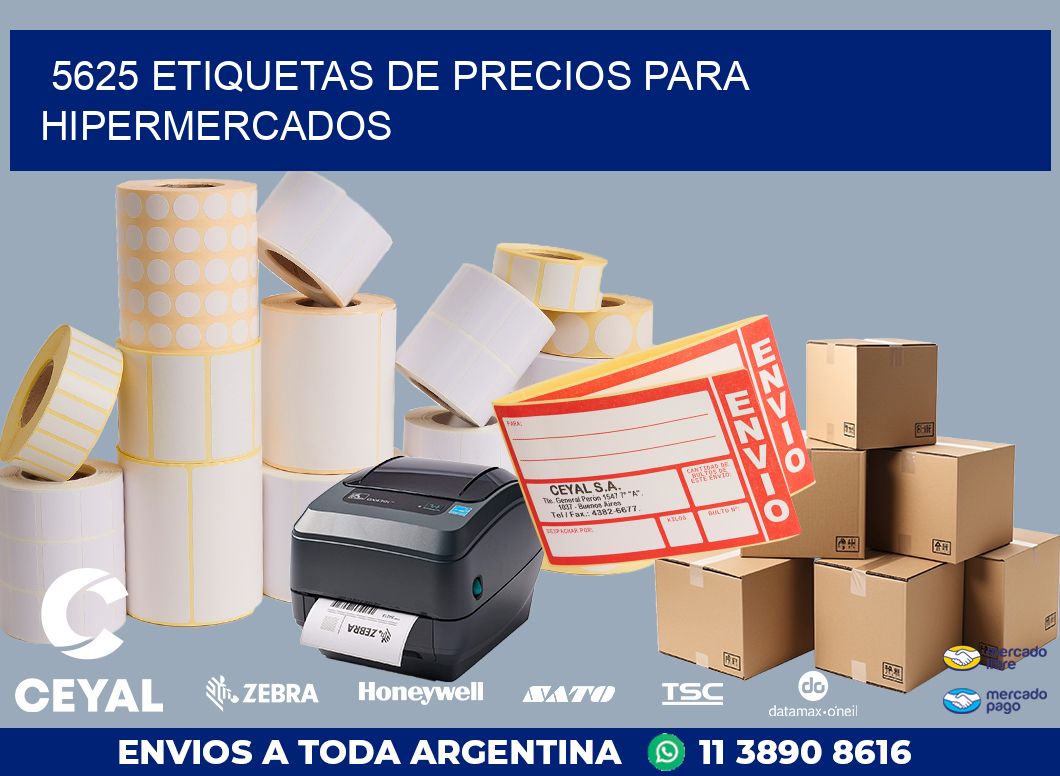 5625 ETIQUETAS DE PRECIOS PARA HIPERMERCADOS