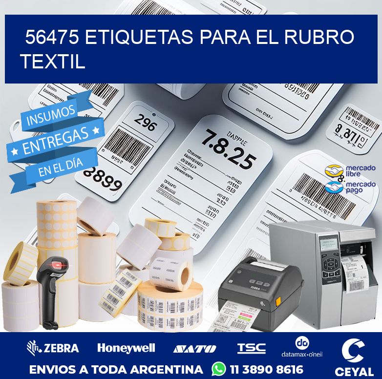 56475 ETIQUETAS PARA EL RUBRO TEXTIL