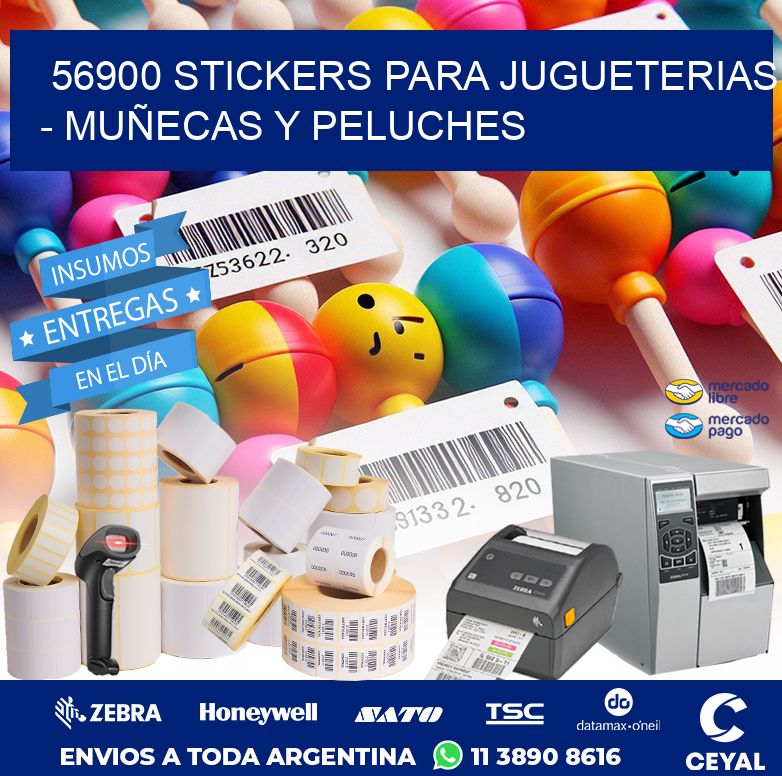 56900 STICKERS PARA JUGUETERIAS - MUÑECAS Y PELUCHES