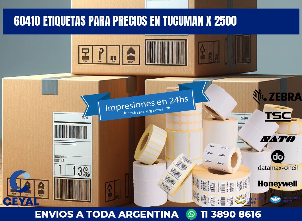 60410 ETIQUETAS PARA PRECIOS EN TUCUMAN X 2500