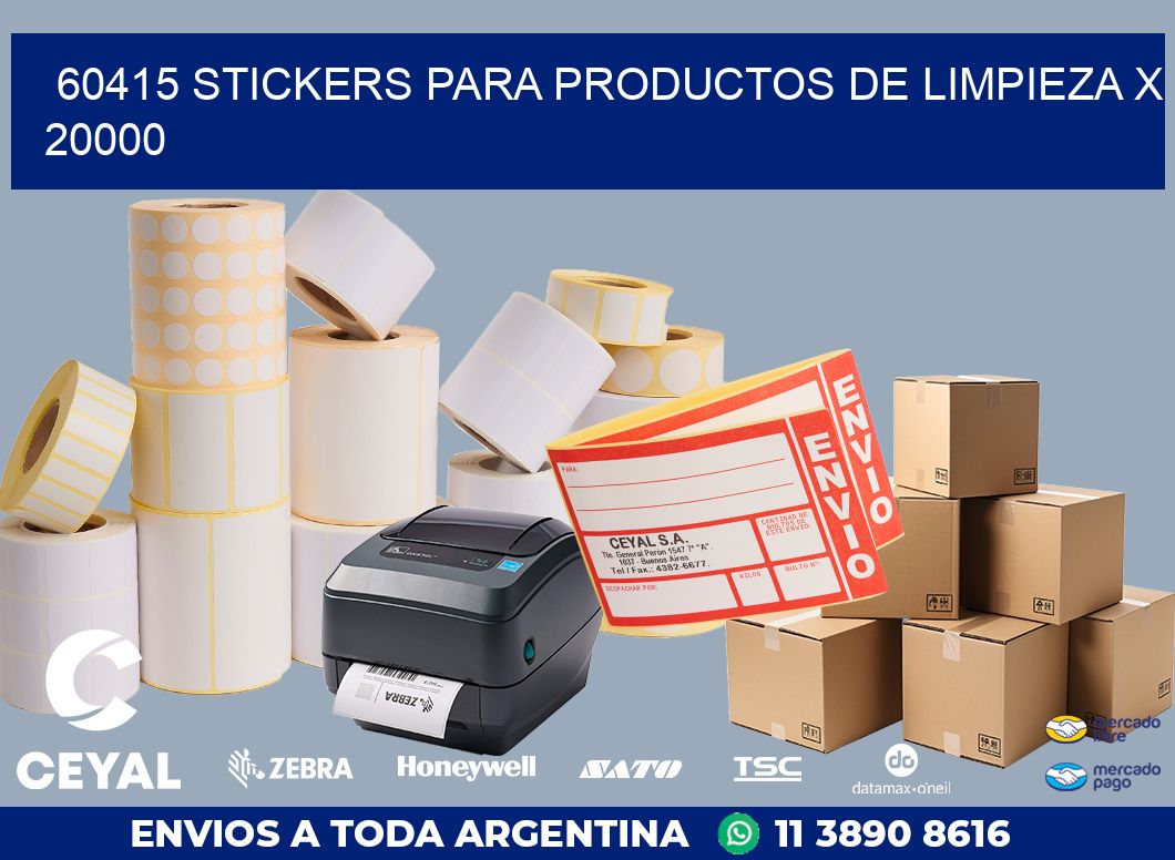 60415 STICKERS PARA PRODUCTOS DE LIMPIEZA X 20000