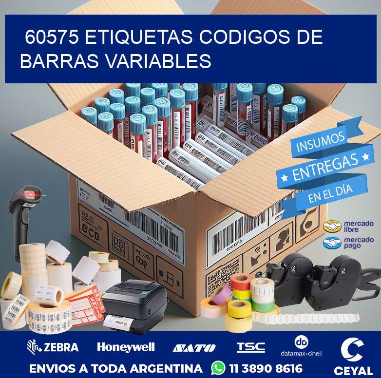 60575 ETIQUETAS CODIGOS DE BARRAS VARIABLES