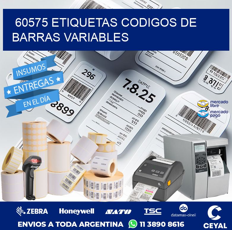 60575 ETIQUETAS CODIGOS DE BARRAS VARIABLES