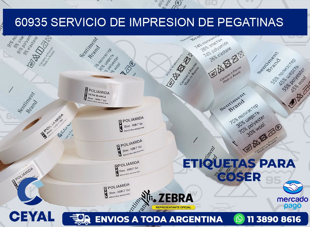 60935 SERVICIO DE IMPRESION DE PEGATINAS