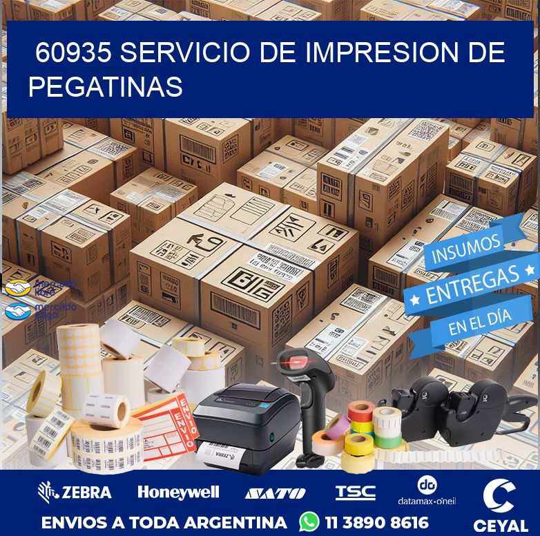 60935 SERVICIO DE IMPRESION DE PEGATINAS