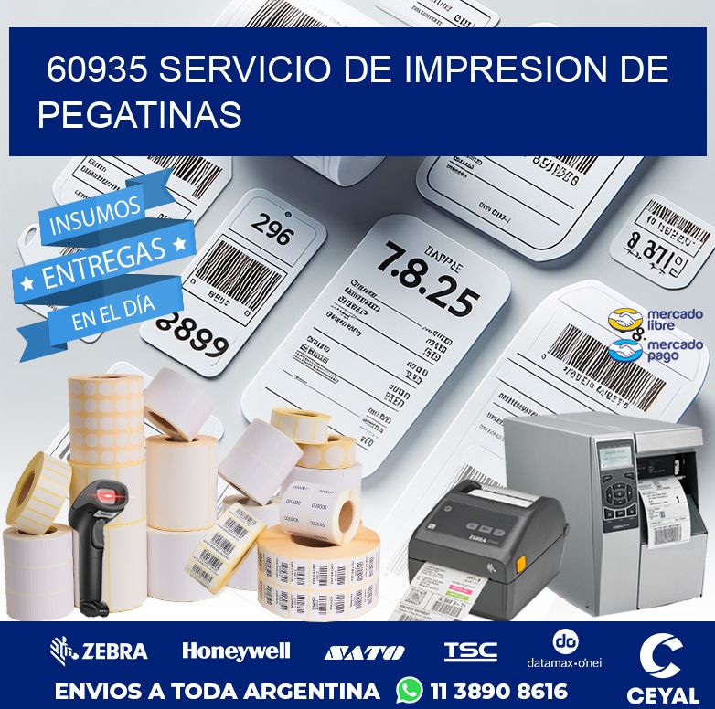 60935 SERVICIO DE IMPRESION DE PEGATINAS