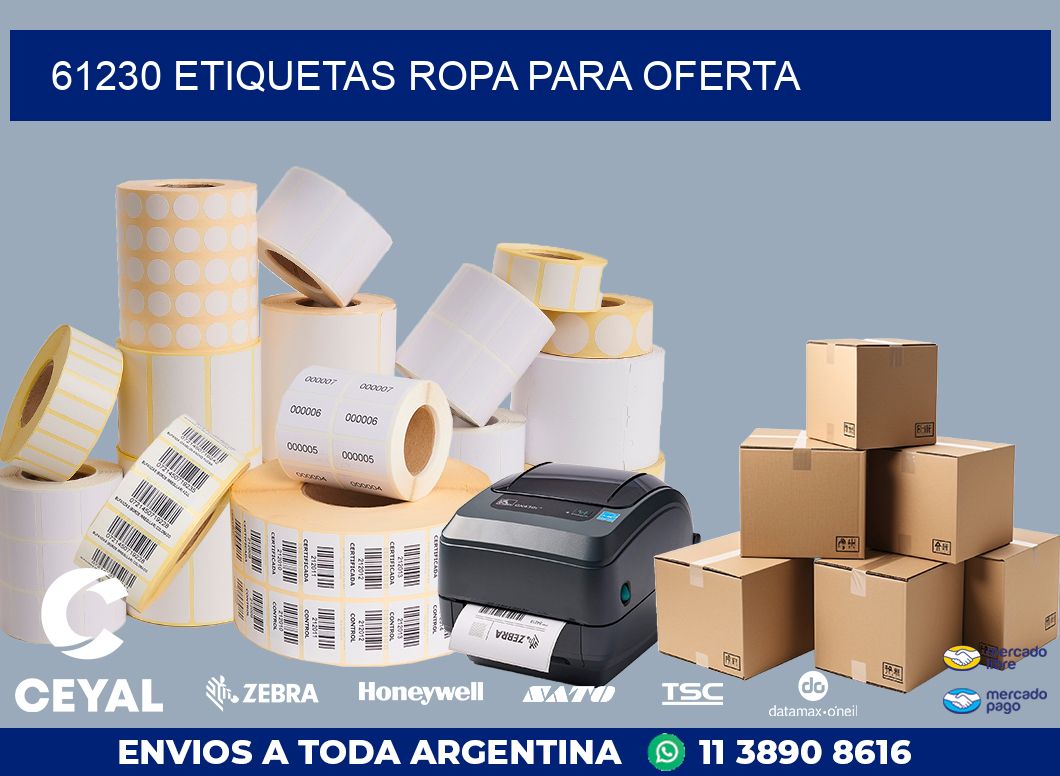 61230 ETIQUETAS ROPA PARA OFERTA