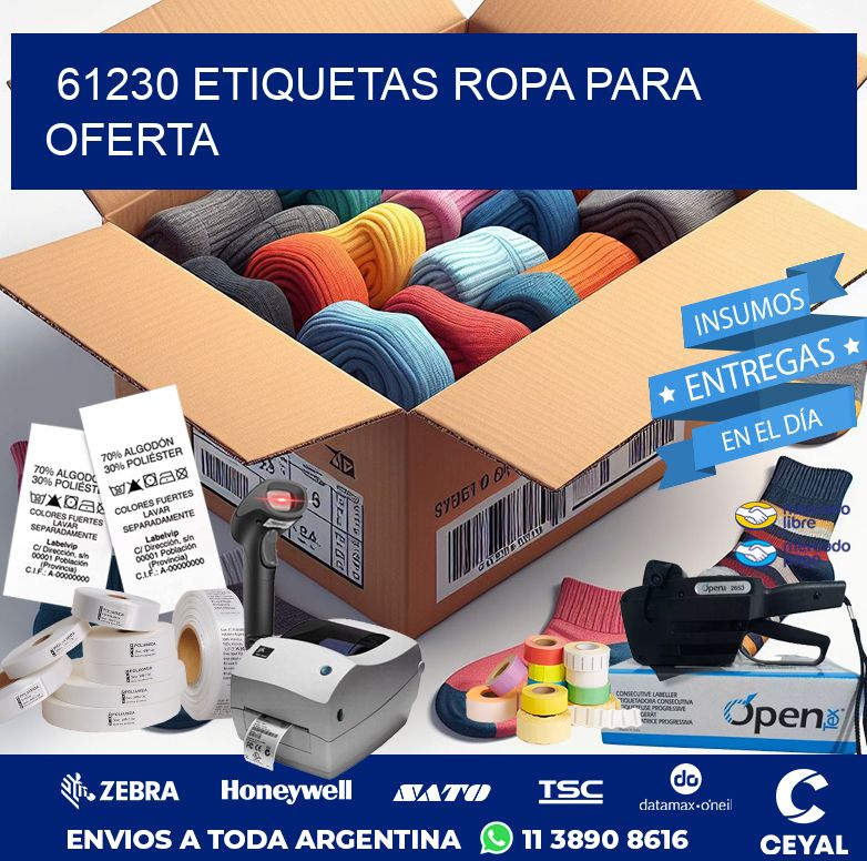 61230 ETIQUETAS ROPA PARA OFERTA
