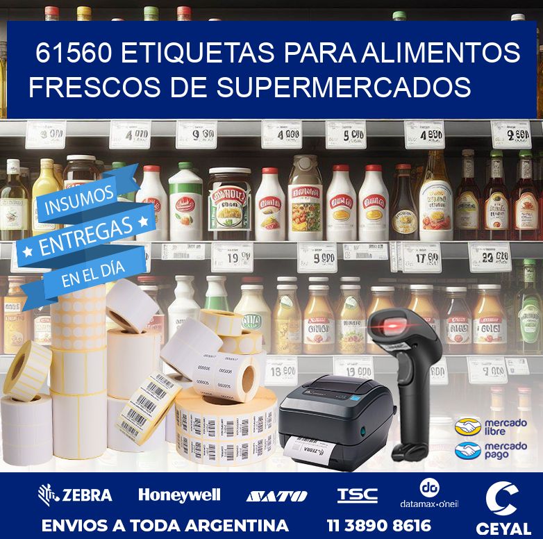 61560 ETIQUETAS PARA ALIMENTOS FRESCOS DE SUPERMERCADOS