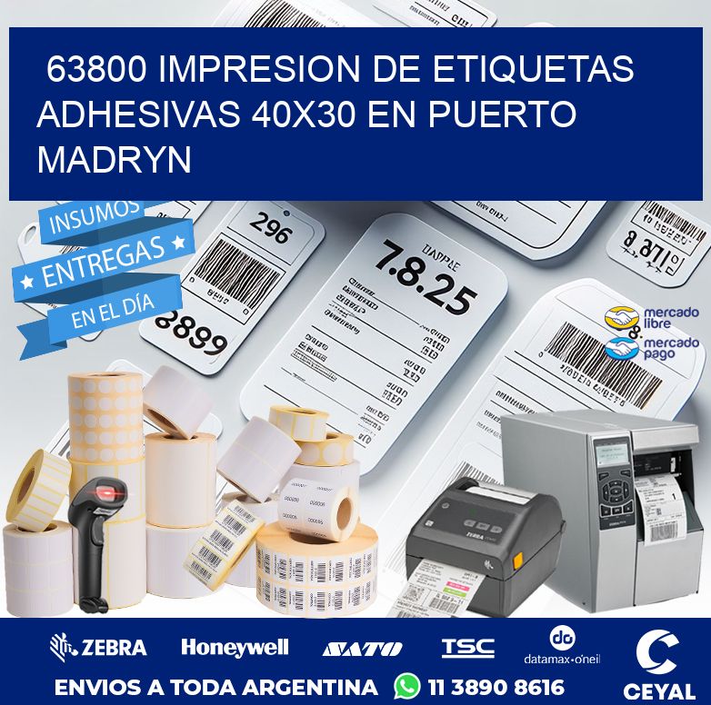 63800 IMPRESION DE ETIQUETAS ADHESIVAS 40X30 EN PUERTO MADRYN