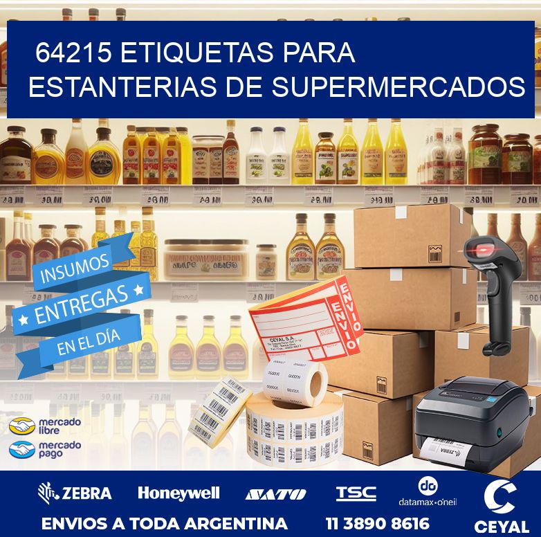 64215 ETIQUETAS PARA ESTANTERIAS DE SUPERMERCADOS