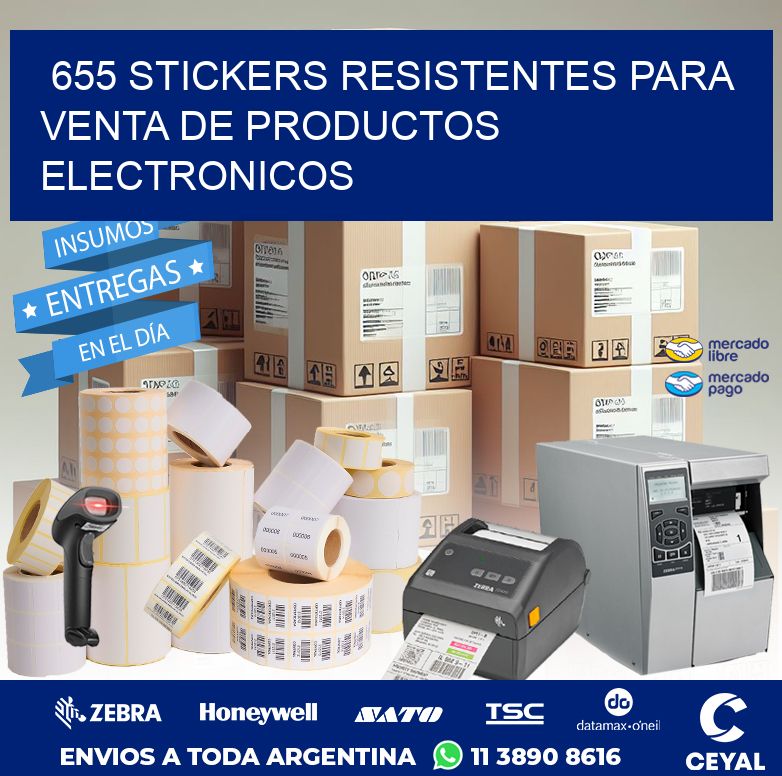 655 STICKERS RESISTENTES PARA VENTA DE PRODUCTOS ELECTRONICOS