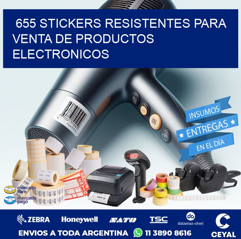 655 STICKERS RESISTENTES PARA VENTA DE PRODUCTOS ELECTRONICOS