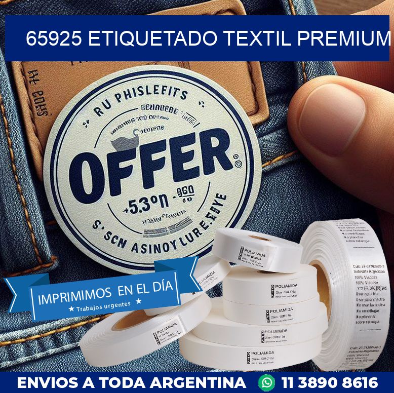 65925 ETIQUETADO TEXTIL PREMIUM