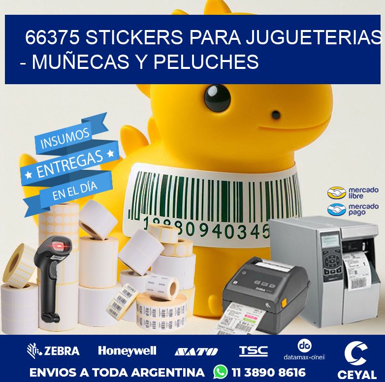 66375 STICKERS PARA JUGUETERIAS - MUÑECAS Y PELUCHES