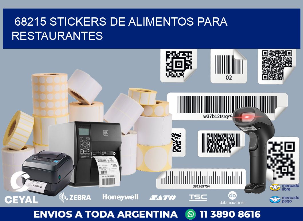 68215 STICKERS DE ALIMENTOS PARA RESTAURANTES
