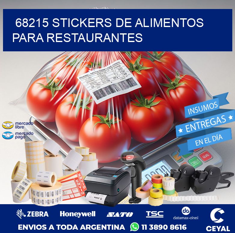 68215 STICKERS DE ALIMENTOS PARA RESTAURANTES