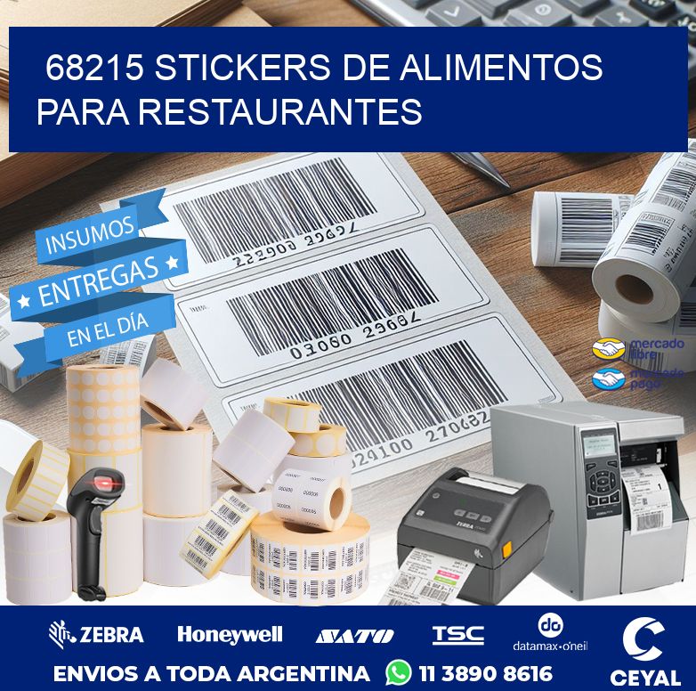 68215 STICKERS DE ALIMENTOS PARA RESTAURANTES