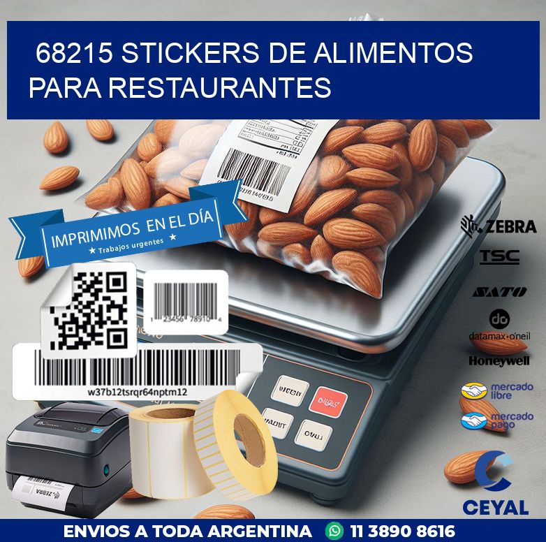 68215 STICKERS DE ALIMENTOS PARA RESTAURANTES