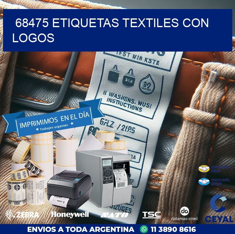 68475 ETIQUETAS TEXTILES CON LOGOS