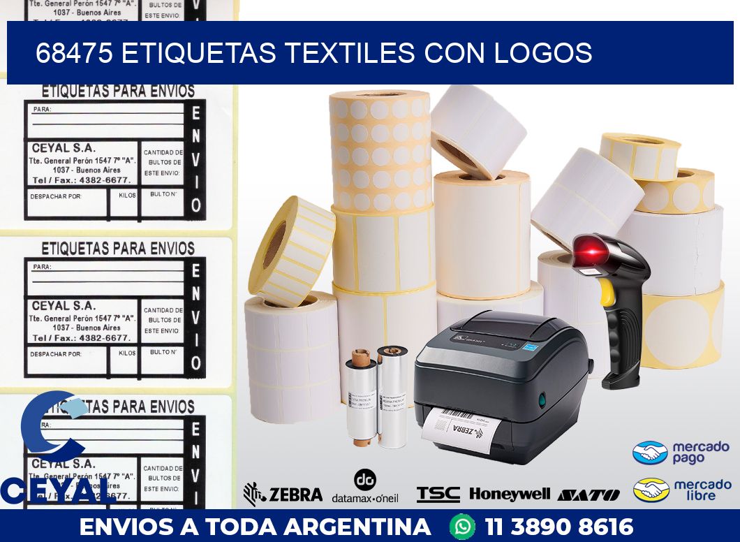 68475 ETIQUETAS TEXTILES CON LOGOS