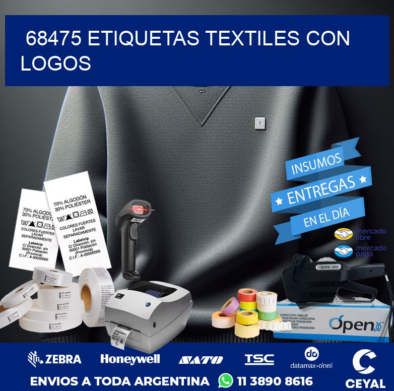 68475 ETIQUETAS TEXTILES CON LOGOS