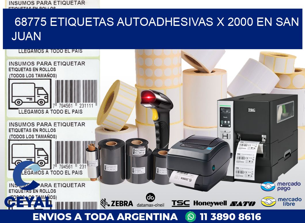 68775 ETIQUETAS AUTOADHESIVAS X 2000 EN SAN JUAN