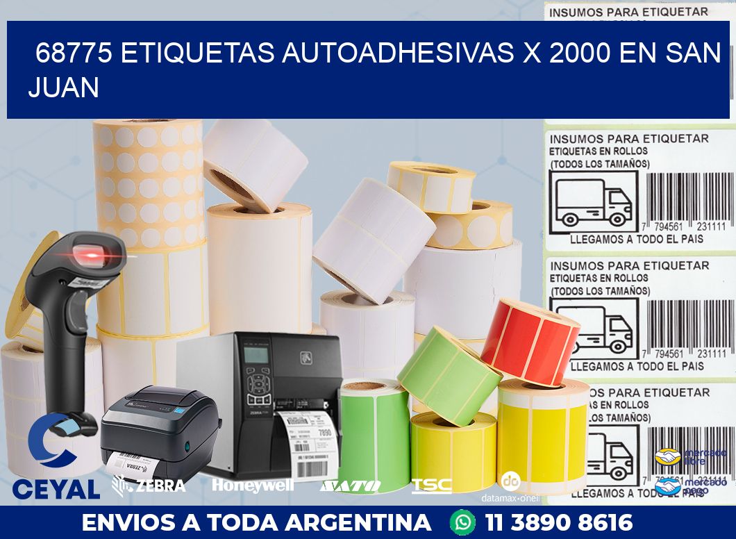 68775 ETIQUETAS AUTOADHESIVAS X 2000 EN SAN JUAN