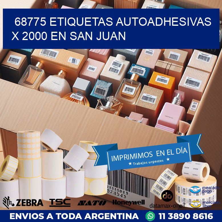 68775 ETIQUETAS AUTOADHESIVAS X 2000 EN SAN JUAN