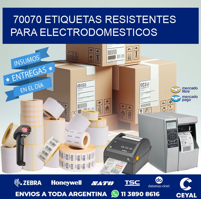 70070 ETIQUETAS RESISTENTES PARA ELECTRODOMESTICOS